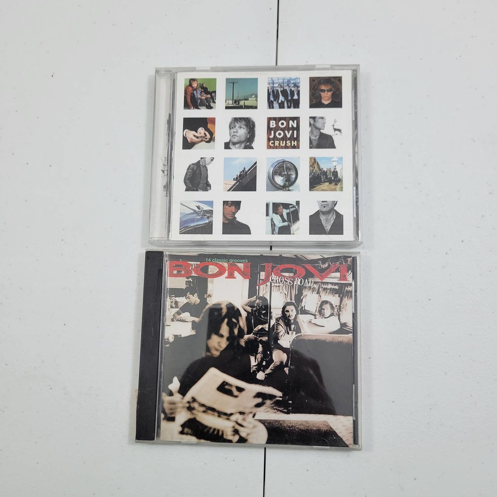 Bon Jovi Lot of 2 CD's Crossroad & Crush 91223-3clo4